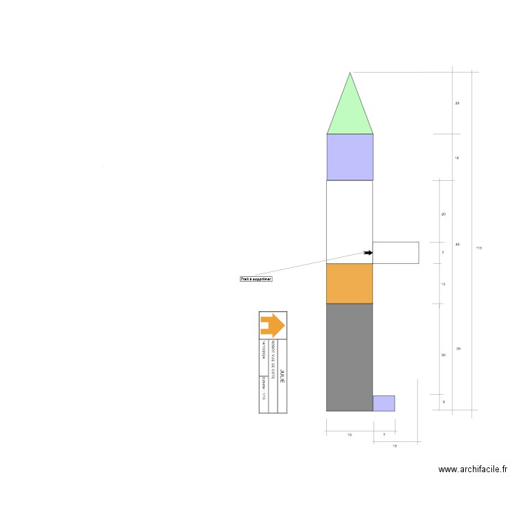 robot vue de coté. Plan de 0 pièce et 0 m2