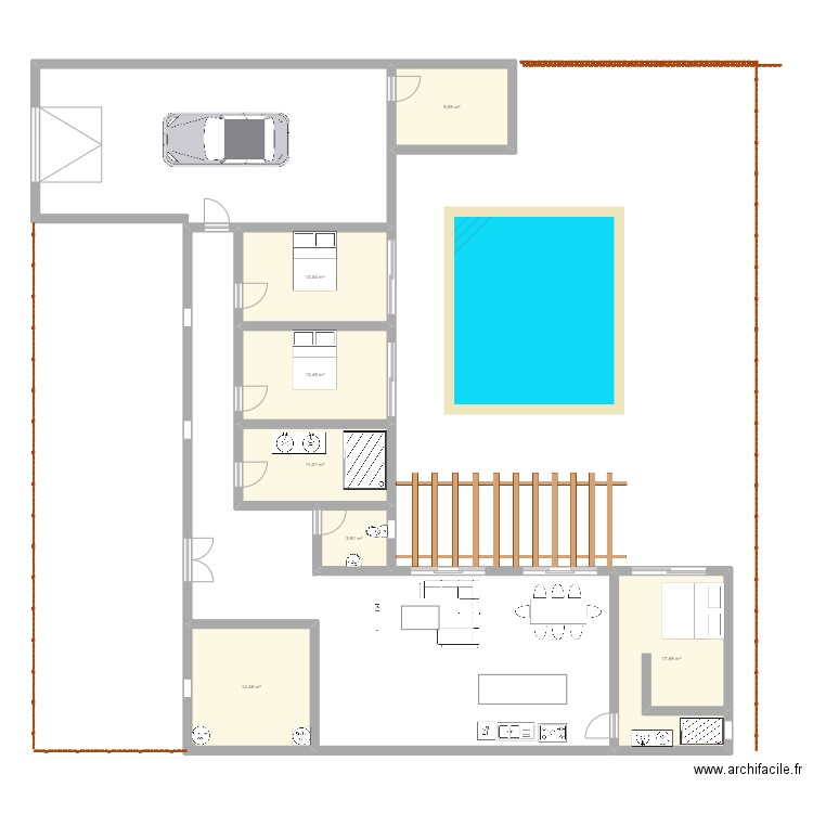 plan final. Plan de 7 pièces et 83 m2