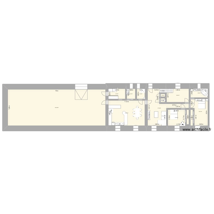 maison ganillon. Plan de 14 pièces et 258 m2