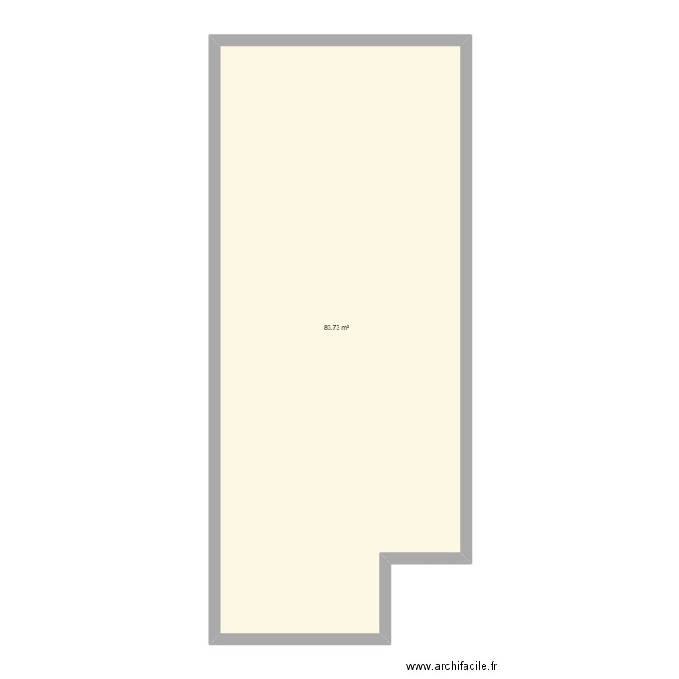 Plan maison - V2. Plan de 1 pièce et 84 m2