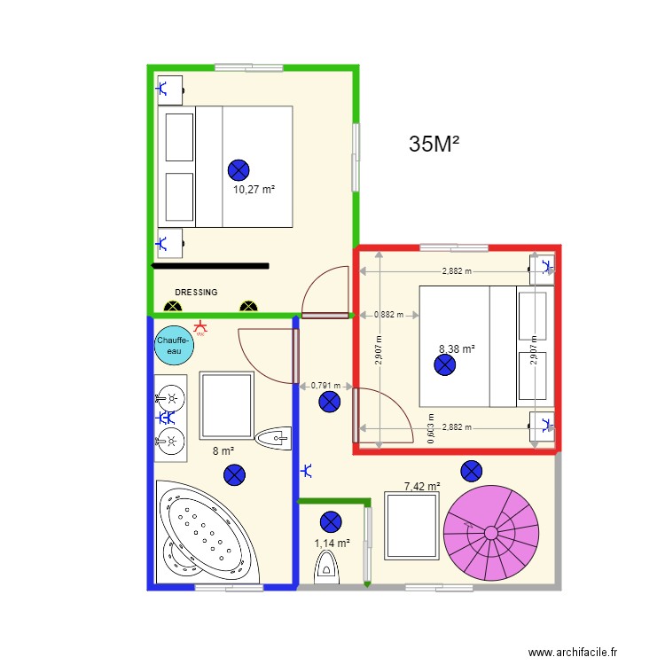 MAISON AVEC ETAGE 70M². Plan de 14 pièces et 651 m2