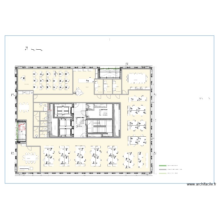 BAT43 - Pont-Rouge 1. Plan de 13 pièces et 652 m2