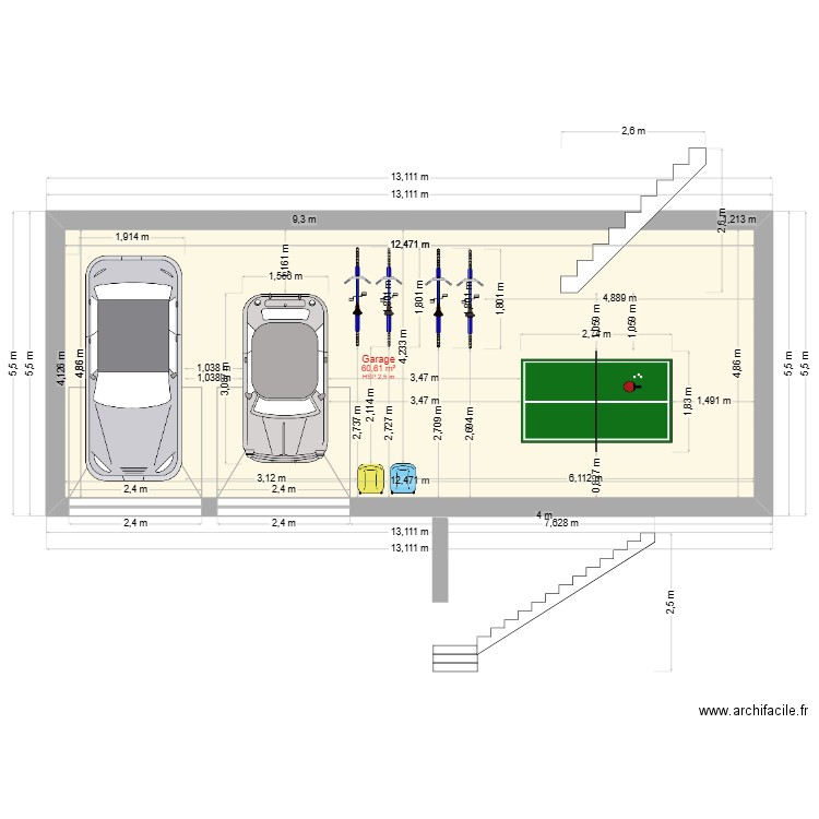 PLAN MAISON ALEXANDRE 1/2 S-SOL. Plan de 12 pièces et 156 m2