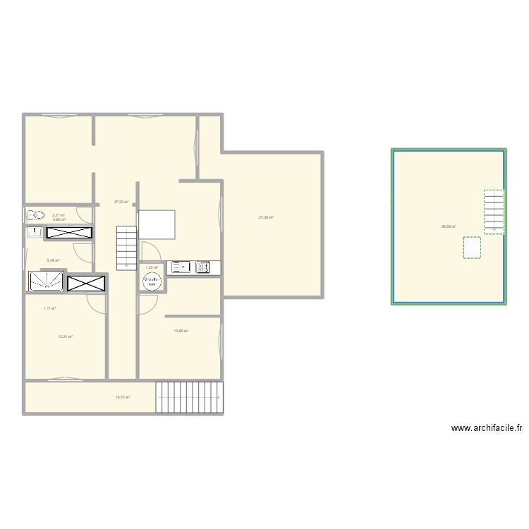 plan maison Istres. Plan de 11 pièces et 152 m2