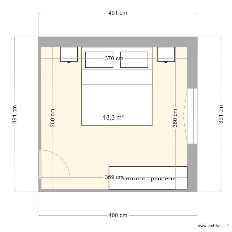 maison marcos. Plan de 1 pièce et 13 m2