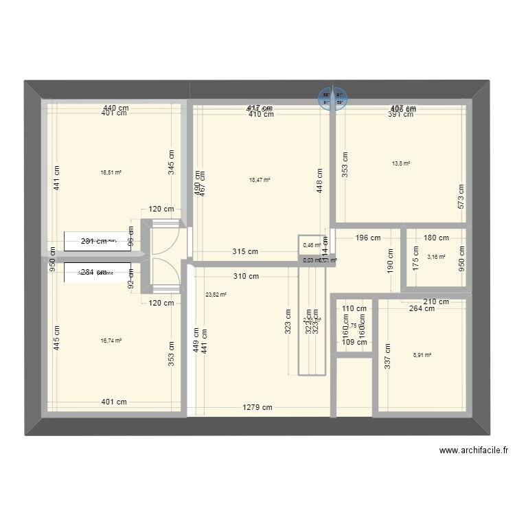 plan prousat. Plan de 19 pièces et 384 m2