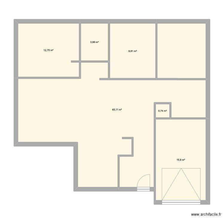 maison. Plan de 6 pièces et 108 m2