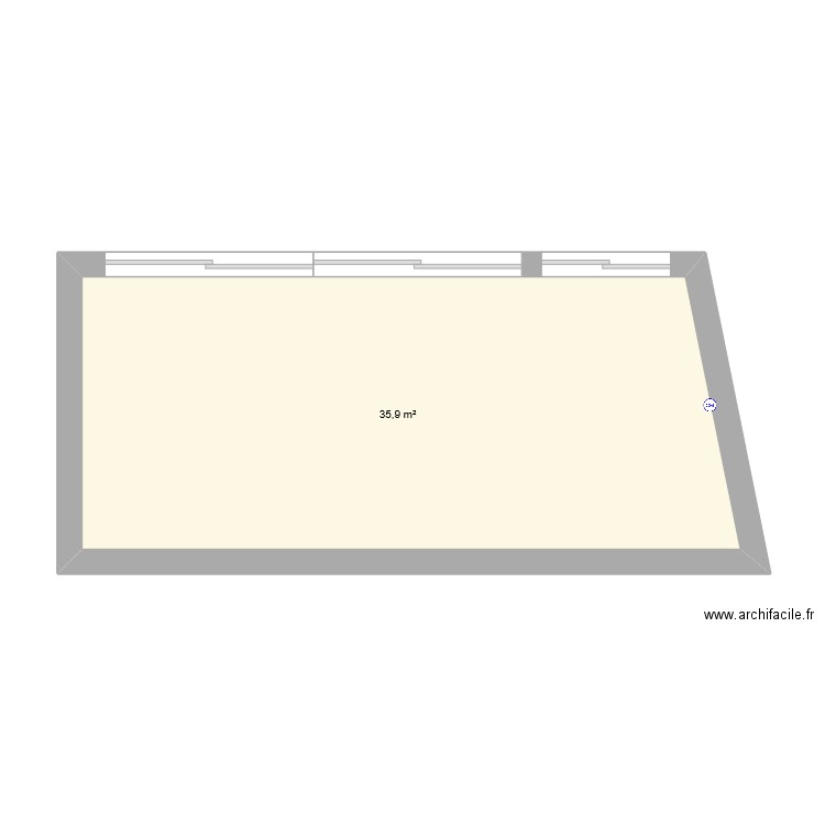 trehiguier. Plan de 1 pièce et 36 m2