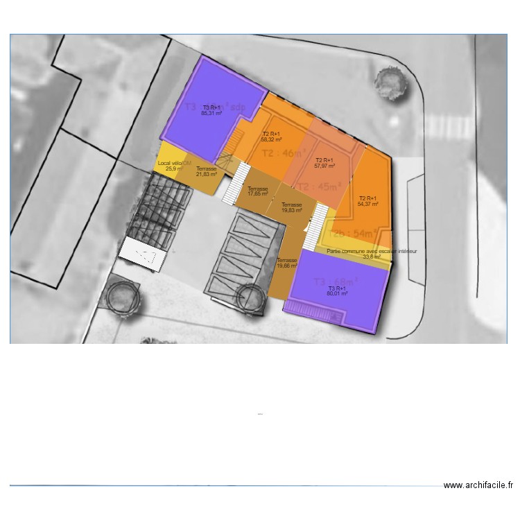 CHAVAGNES - plan R+1-v3. Plan de 0 pièce et 0 m2