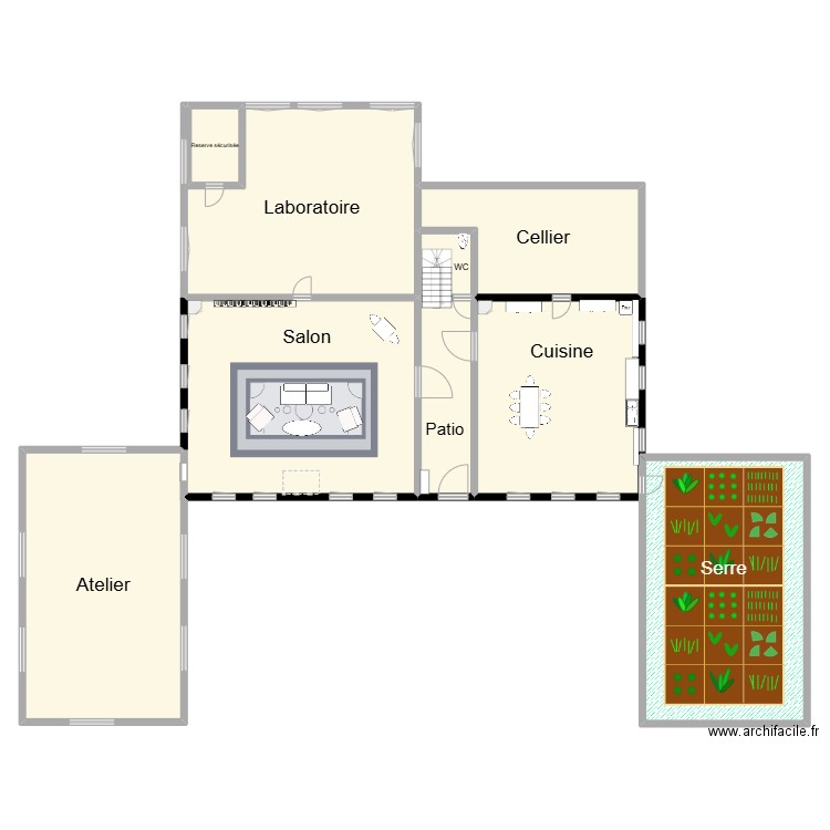 Résidence Acolada RDC. Plan de 9 pièces et 451 m2