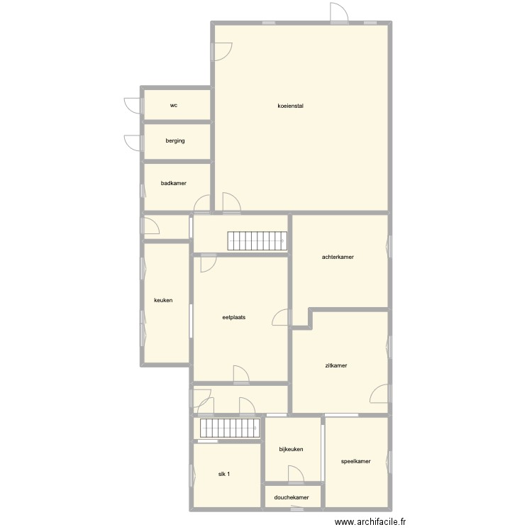 plan GLV Gierlebn. Plan de 16 pièces et 195 m2