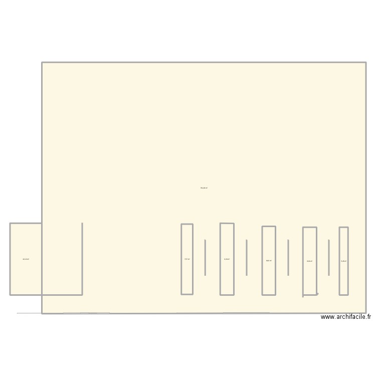 magasin. Plan de 7 pièces et 867 m2