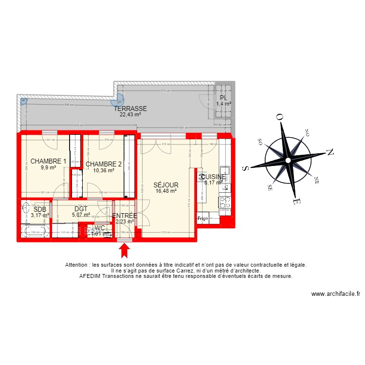 BI21933 -. Plan de 13 pièces et 95 m2