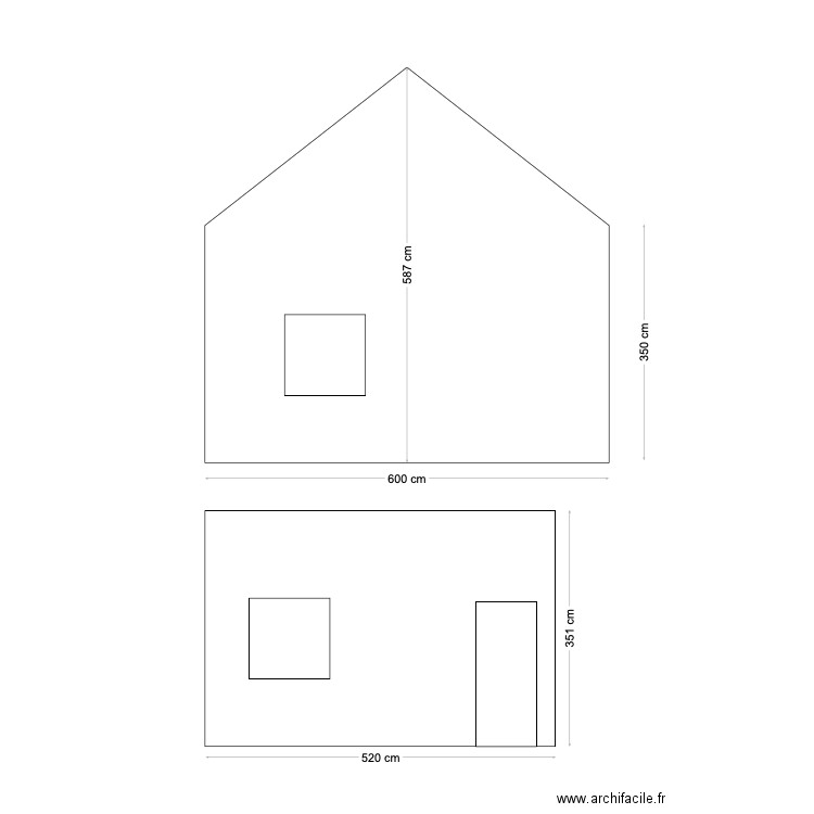 PLAN FACADE . Plan de 0 pièce et 0 m2