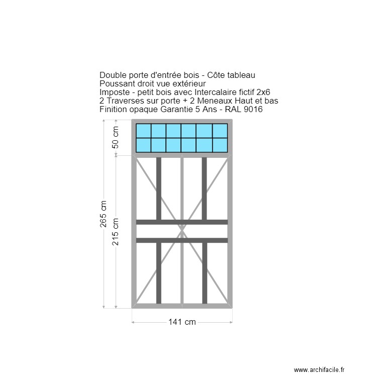 BARAT. Plan de 7 pièces et 3 m2