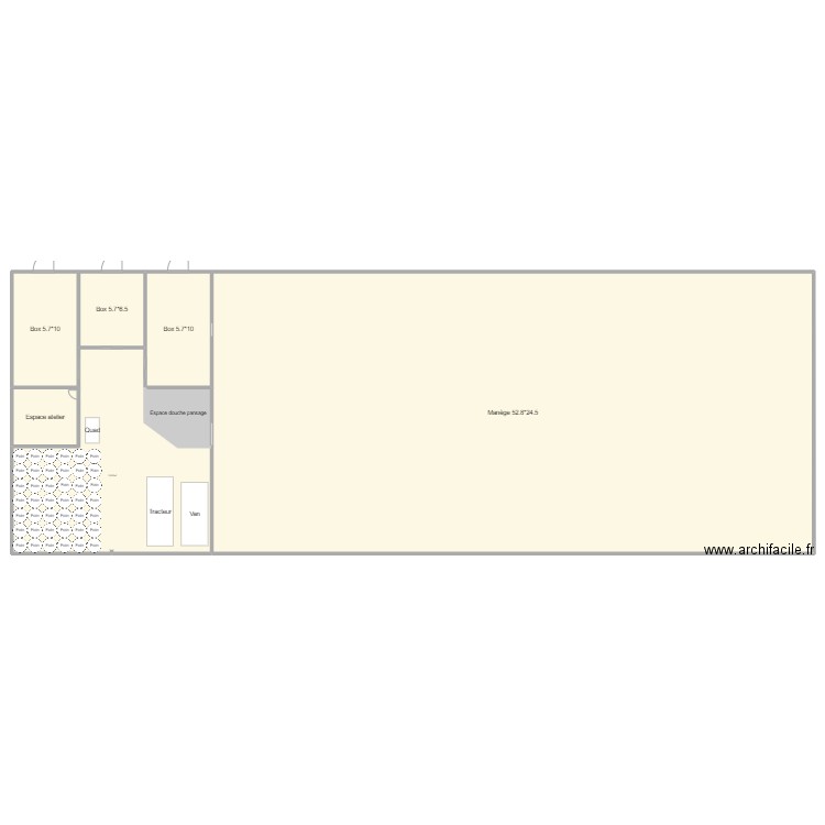 atelier. Plan de 7 pièces et 1708 m2