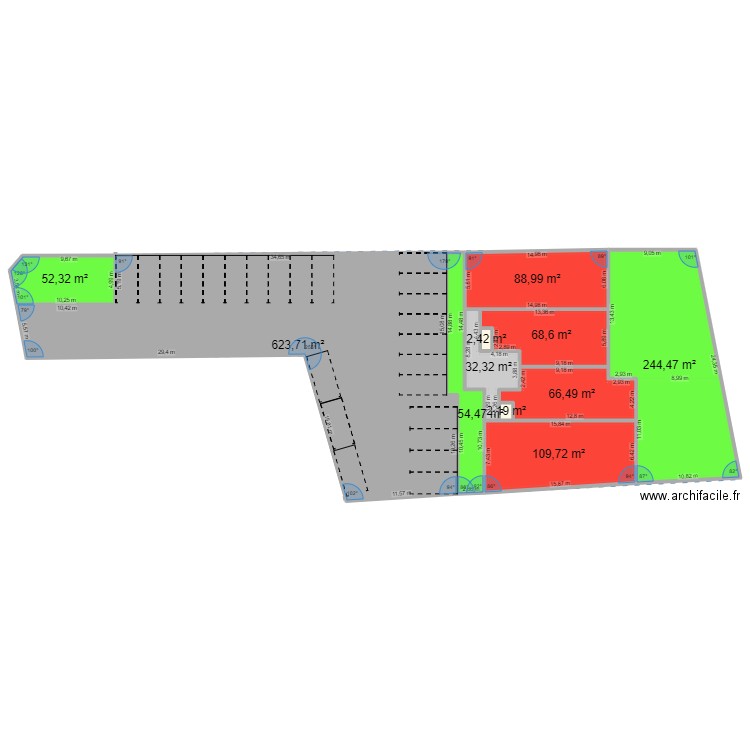 GRIMAUD BE 55 . Plan de 11 pièces et 1346 m2