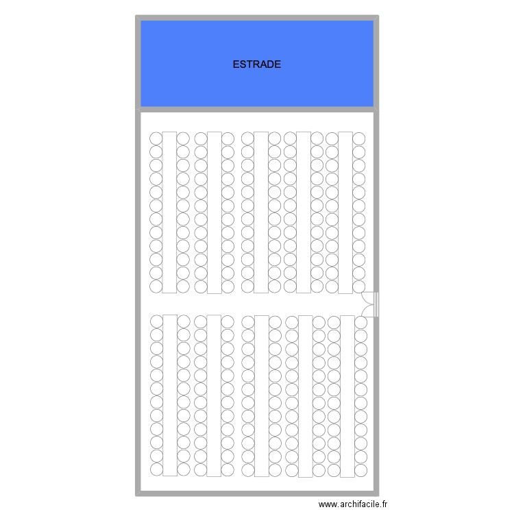 salle loto. Plan de 1 pièce et 63 m2