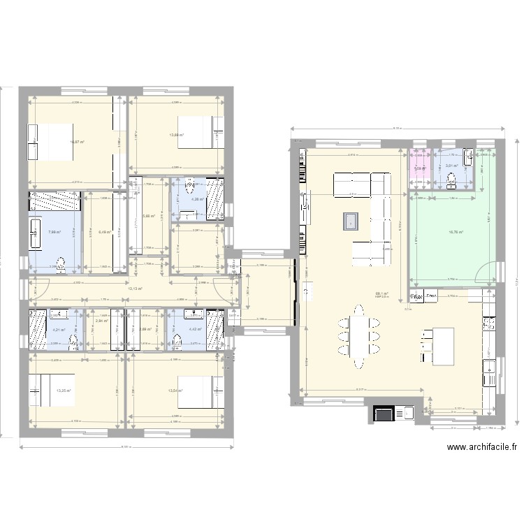 Ultimo desenho 1. Plan de 18 pièces et 212 m2