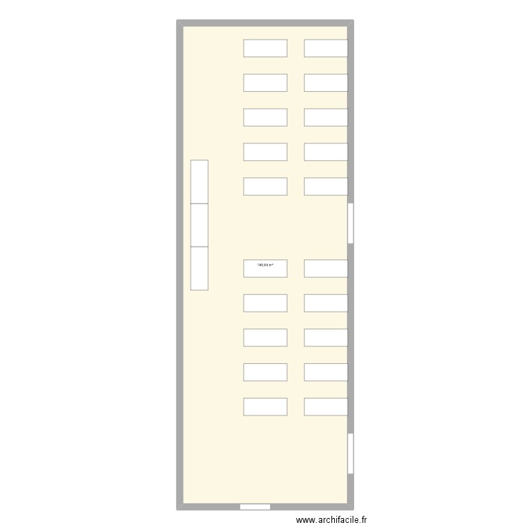 salle de Liverneuf aménagement 2.0. Plan de 1 pièce et 149 m2