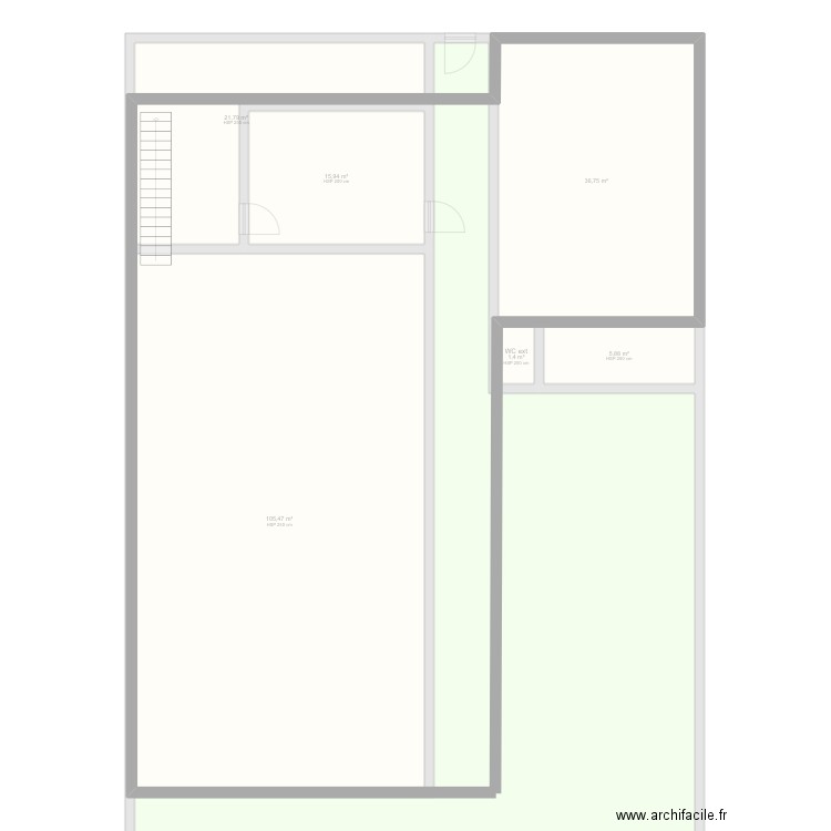 Villa JT. Plan de 7 pièces et 447 m2