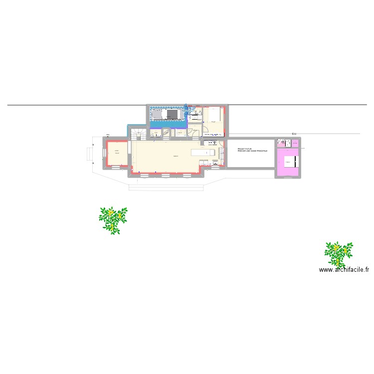 RDC 1 ELEC. Plan de 16 pièces et 126 m2