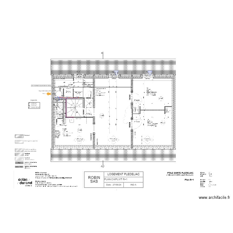 ROBIN_PLAN CH-PL-VT R+1_LOGEMENT_PLEDELIAC. Plan de 0 pièce et 0 m2