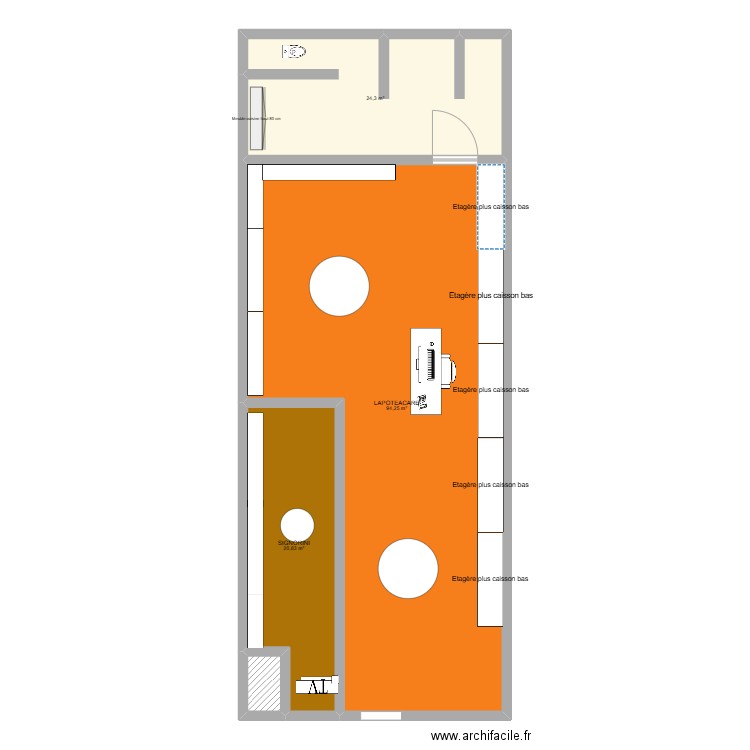 lapoteacare. Plan de 4 pièces et 141 m2