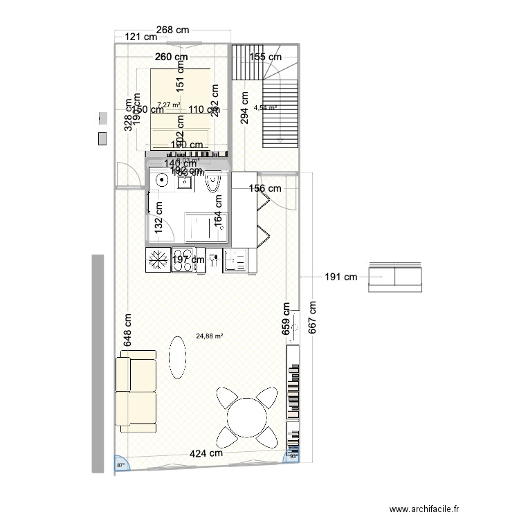 ANTIBES-1er_v3. Plan de 4 pièces et 37 m2