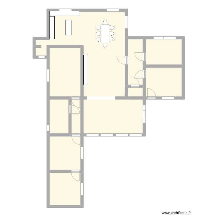 maison2. Plan de 10 pièces et 135 m2