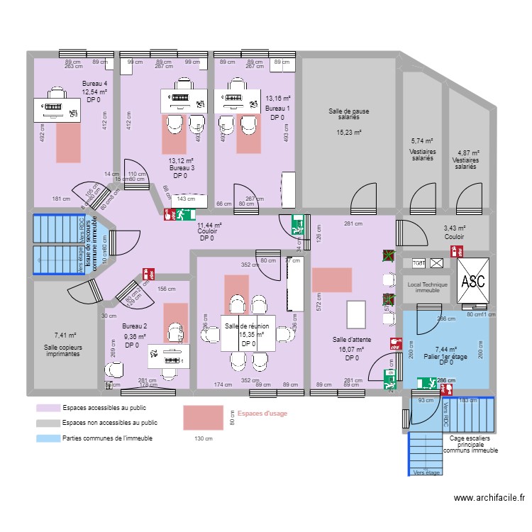 WIMOOV FORBACH APRES TRAVAUX. Plan de 19 pièces et 147 m2