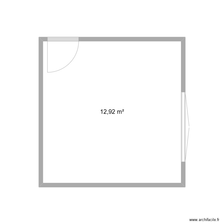 Legrand - chambre Tapha - Fâches Thumesnil. Plan de 1 pièce et 13 m2