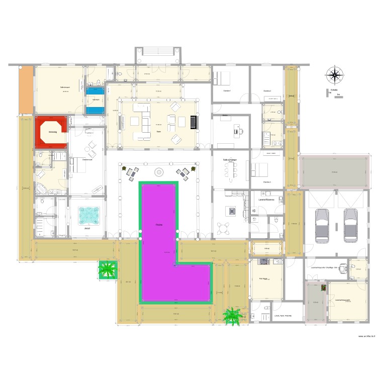 PLAN VILLA ANDALOUSE. Plan de 0 pièce et 0 m2