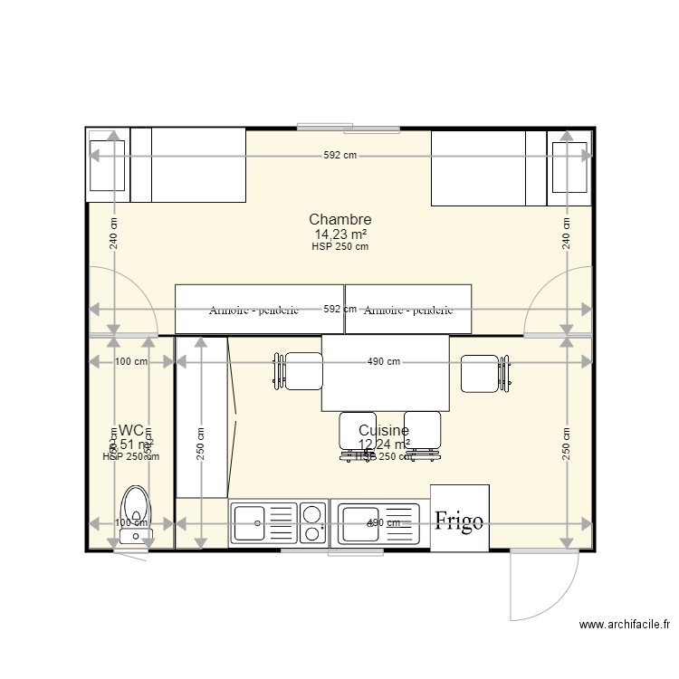 BUNGALOW . Plan de 0 pièce et 0 m2