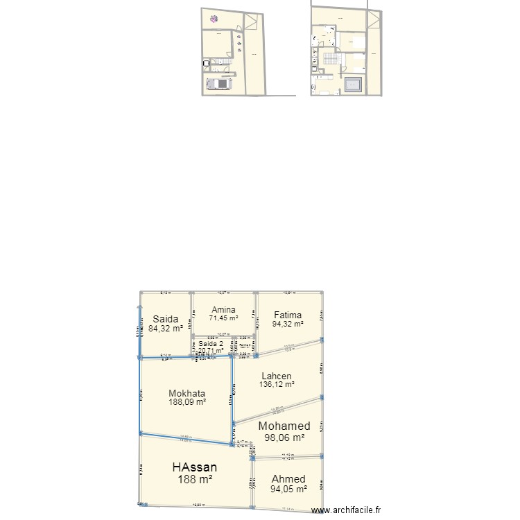 Plan rez de chaussez  Fadma Aarab . Plan de 0 pièce et 0 m2