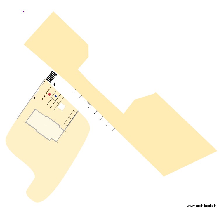 parking école. Plan de 0 pièce et 0 m2