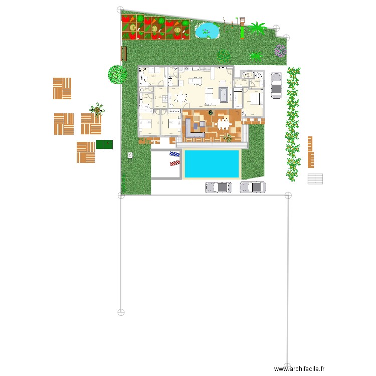 Villa de maître RIVIERE. Plan de 10 pièces et 190 m2