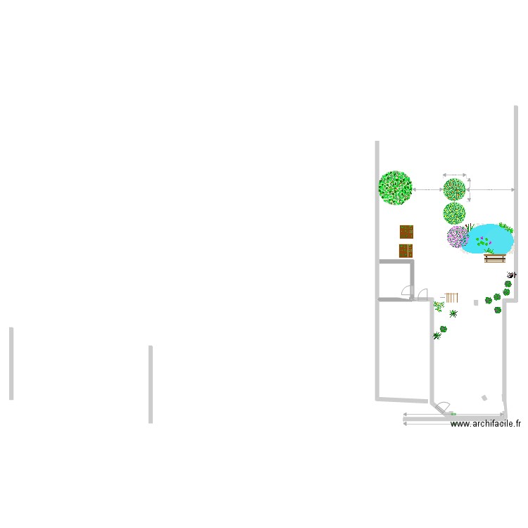 JARDIN. Plan de 0 pièce et 0 m2