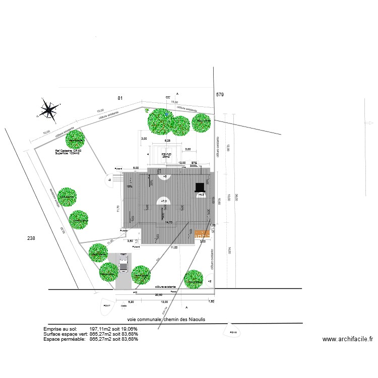 20191119plan de masse. Plan de 0 pièce et 0 m2