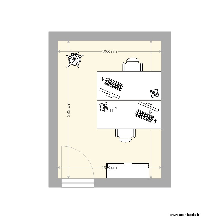 bureau RA. Plan de 0 pièce et 0 m2