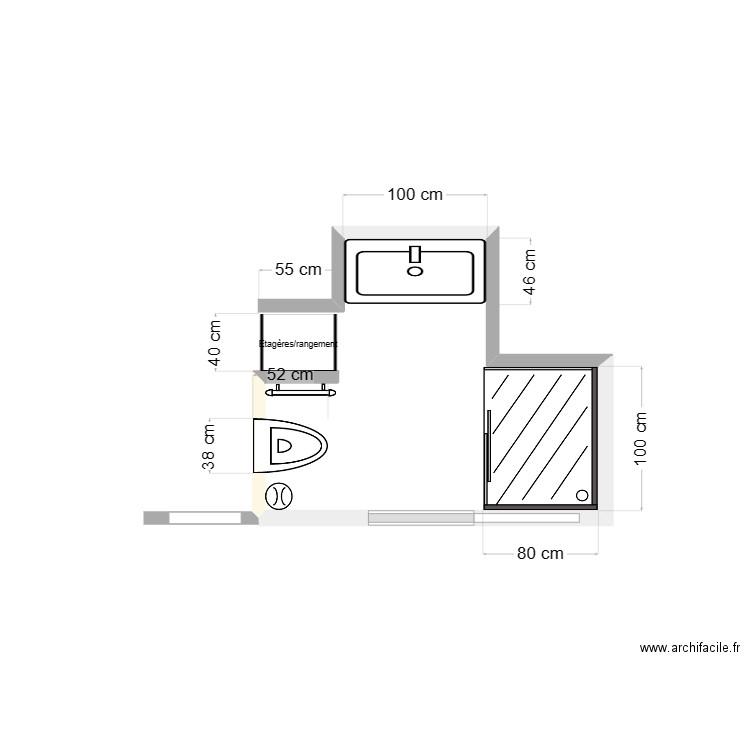 SDB suite parentale Scy. Plan de 0 pièce et 0 m2