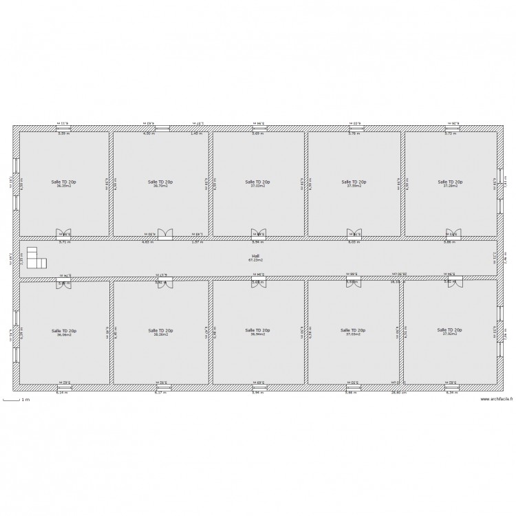 Bloc TD RDC 30P 1ER . Plan de 0 pièce et 0 m2