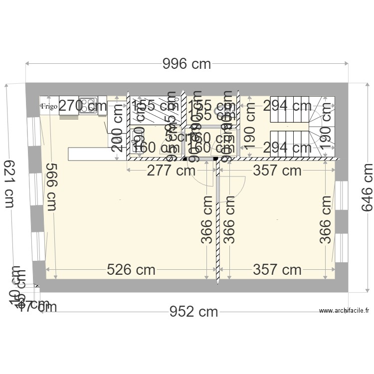 etage 3 L29. Plan de 6 pièces et 49 m2