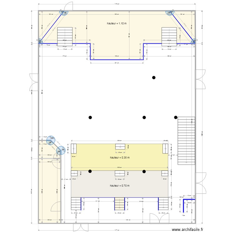 salle paradisio vide. Plan de 0 pièce et 0 m2