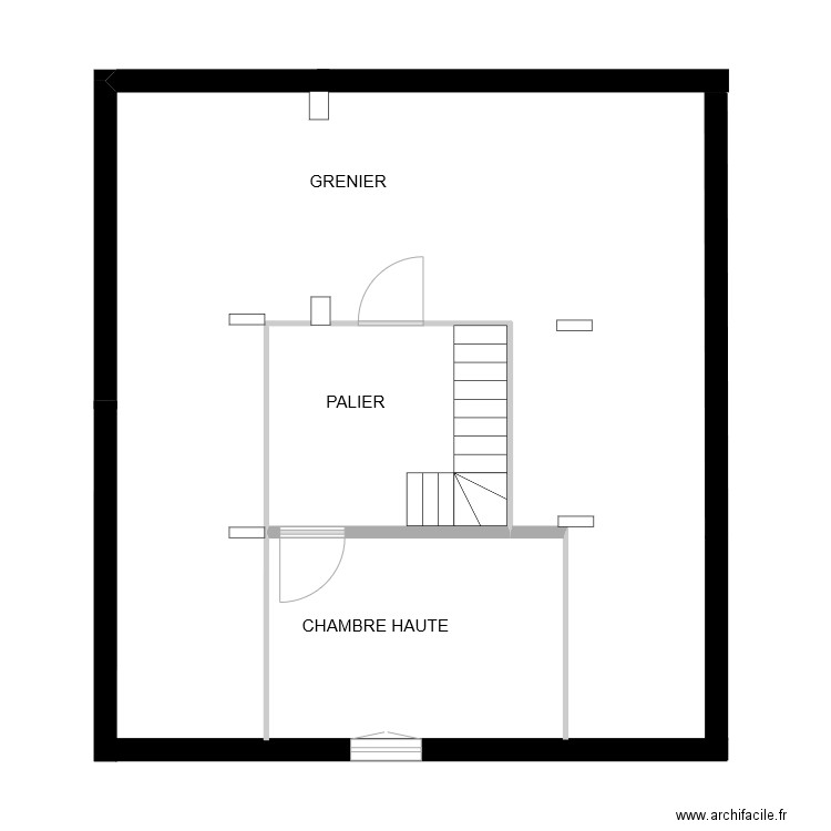 Grenier. Plan de 0 pièce et 0 m2