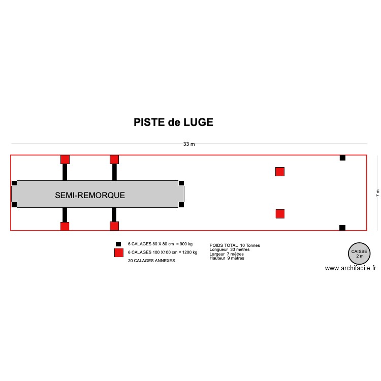 PISTE LUGE. Plan de 0 pièce et 0 m2