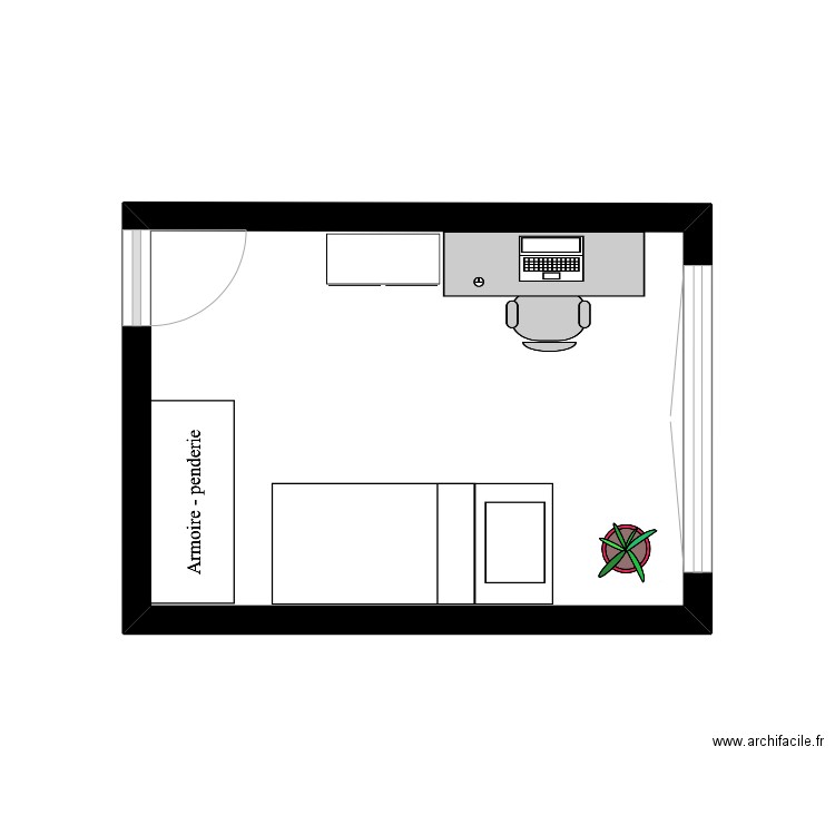 Chambre Vanessa. Plan de 0 pièce et 0 m2