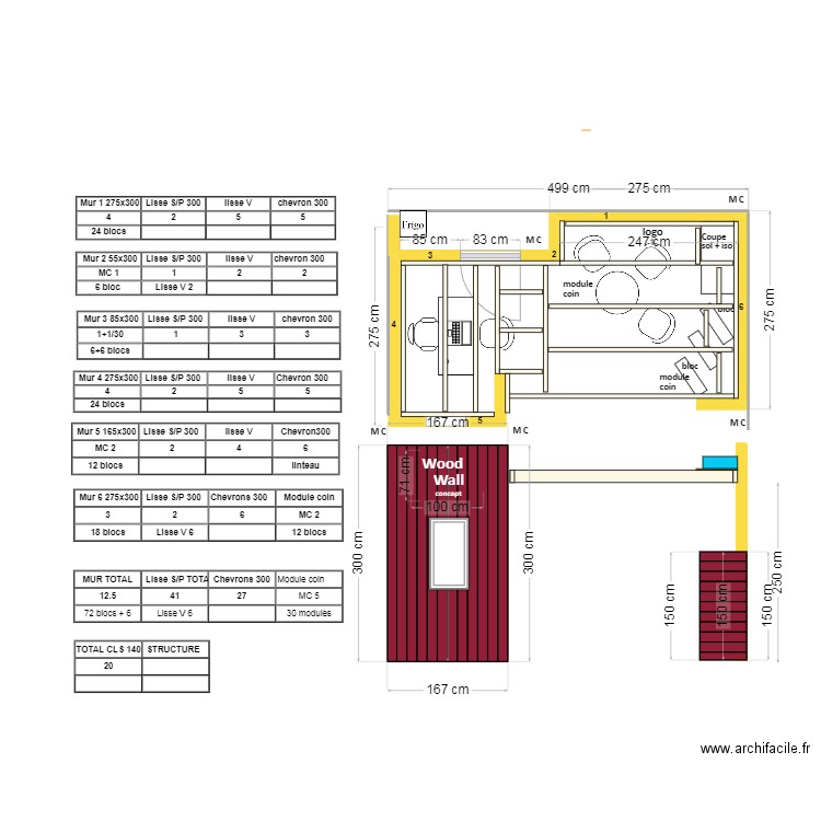 projet stand Bois et habitat structure 2. Plan de 0 pièce et 0 m2