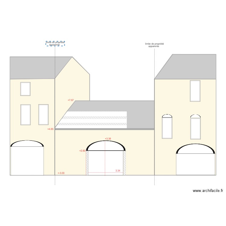 facade 2. Plan de 0 pièce et 0 m2