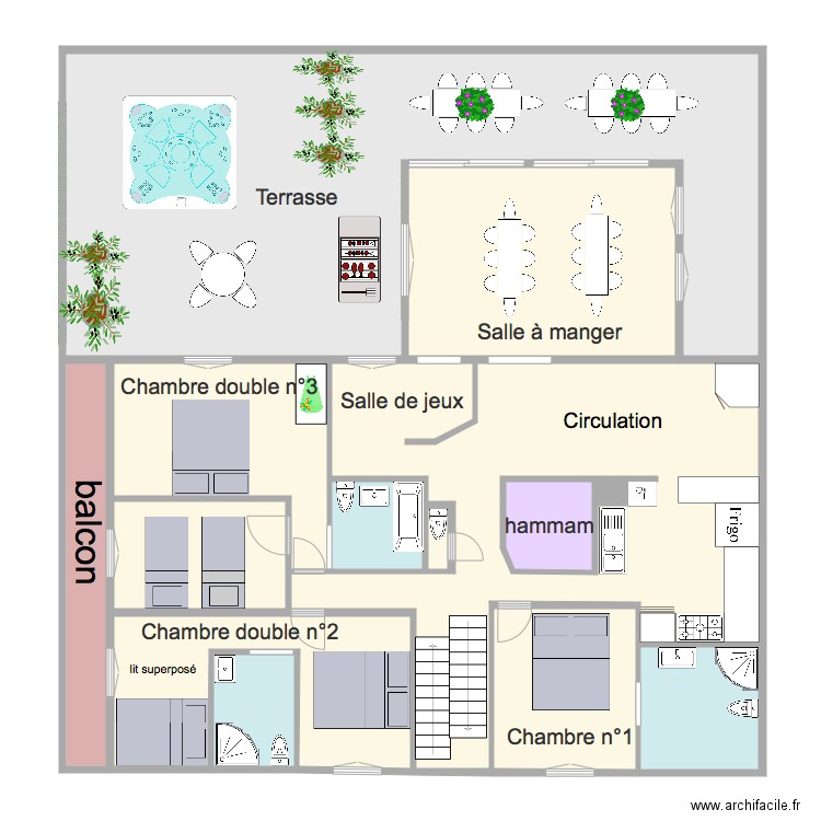 PLAN DU 1 ER ETAGE. Plan de 0 pièce et 0 m2